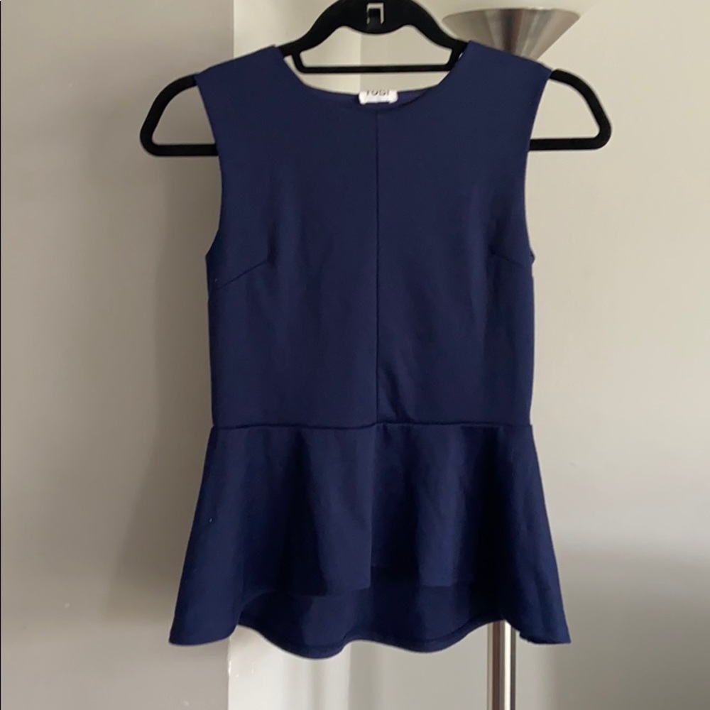 Navy Peplum top